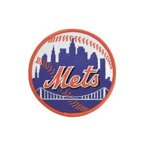 Exceptional Stitched New York Mets Home Sleeve Patch (Orange Border)
