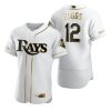 Exceptional Tampa Bay Rays #12 Wade Boggs White Nike Men's Authentic Golden Edition MLB Jersey