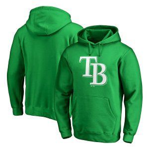 Exceptional Tampa Bay Rays Majestic St. Patrick's Day White Logo Pullover Hoodie Kelly Green