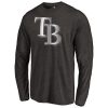 Exceptional Tampa Bay Rays Platinum Collection Long Sleeve Tri Blend T Shirt Black