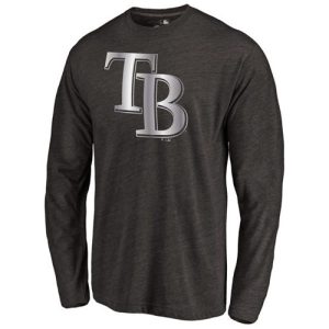 Exceptional Tampa Bay Rays Platinum Collection Long Sleeve Tri Blend T Shirt Black