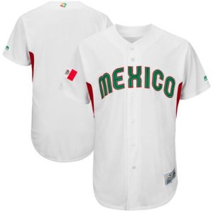 Exceptional Team Mexico Blank White 2017 World MLB Classic Authentic Stitched MLB Jersey