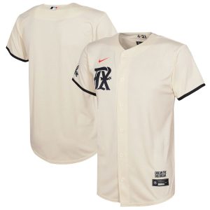 Exceptional Texas Rangers Blank Youth Nike Cream 2023 City Connect Replica Player Jersey For a short time available Grab yours quickly to own a team jersey