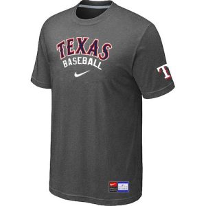 Exceptional Texas Rangers Nike Short Sleeve Practice MLB T Shirt Crow Grey