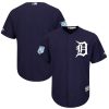 Exceptional Tigers Blank Navy Blue 2019 Spring Training Cool Base Stitched MLB Jersey