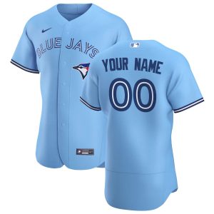 Exceptional Toronto Blue Jays Custom Men's Nike Light Blue Alternate 2020 Authentic Player MLB Jersey