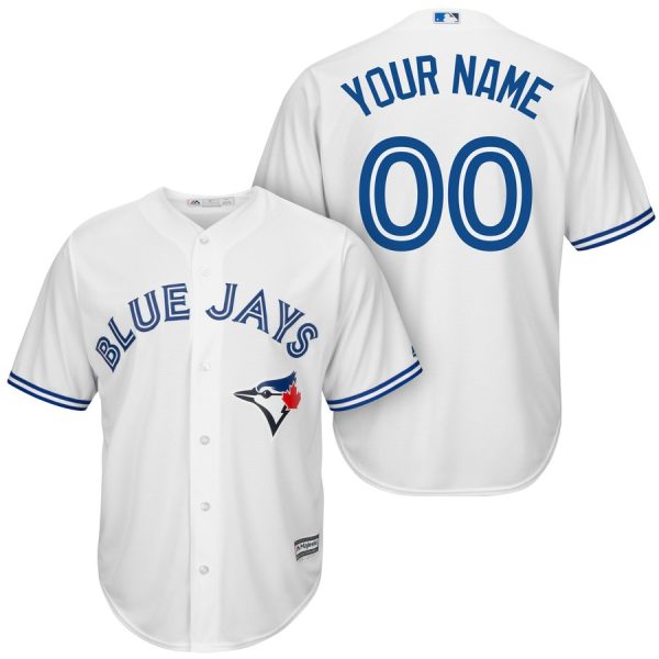 Exceptional Toronto Blue Jays Majestic Cool Base Custom Jersey White