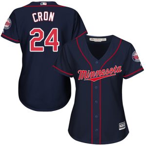 Exceptional Twins #24 C.J. Cron Navy Blue Alternate Women's Stitched MLB Jersey Be among the first buyers Order now to enjoy top notch quality