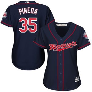 Exceptional Twins #35 Michael Pineda Navy Blue Alternate Women's Stitched MLB Jersey Hurry Exclusive offer Place your order immediately for a great jersey