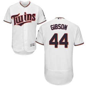 Exceptional Twins #44 Kyle Gibson White Flexbase Authentic Collection Stitched MLB Jersey