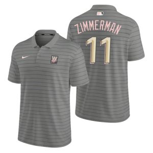 Exceptional Washington Nationals #11 Ryan Zimmerman Men's Nike 2022 City Connect Gray Franchise Polo Retailers boost your inventory Order now to meet customer demand