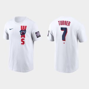 Exceptional Washington Nationals #7 Trea Turner Men's 2021 MLB All Star Game Wordmark White T Shirt With high demand Don't miss out Order now to wear your team colors