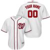 Exceptional Washington Nationals Majestic Cool Base Custom Jersey White