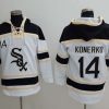 Exceptional White Sox #14 Paul Konerko White Sawyer Hooded Sweatshirt MLB Hoodie