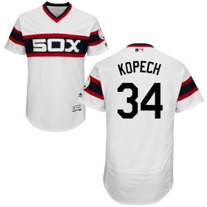 Exceptional White Sox #34 Michael Kopech White Flexbase Authentic Collection Alternate Home Stitched MLB Jersey