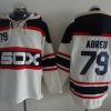 Exceptional White Sox #79 Jose Abreu White Sawyer Hooded Sweatshirt Alternate Home MLB Hoodie