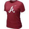 Exceptional Women's Atlanta Braves Heathered Nike Red Blended T Shirt