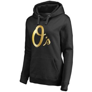 Exceptional Women's Baltimore Orioles Gold Collection Pullover Hoodie Black Act fast Only a few left Secure yours today
