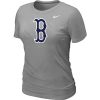 Exceptional Women's MLB Boston Red Sox Heathered Nike Blended T Shirt Light Grey