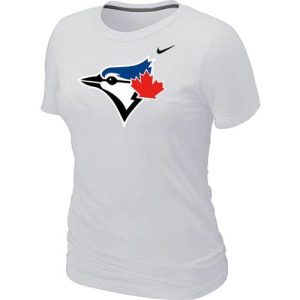 Exceptional Women's Nike Toronto Blue Jays Authentic Logo T Shirt White