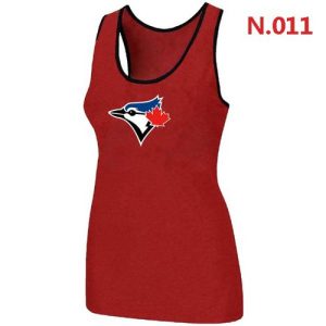 Exceptional Women's Nike Toronto Blue Jays Big Logo Tri Blend Racerback Stretch Tank Top Red