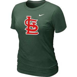 Exceptional Women's St.Louis Cardinals Heathered Nike Dark Green Blended T Shirt