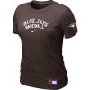 Exceptional Women's Toronto Blue Jays Nike Short Sleeve Practice MLB T Shirt Brown