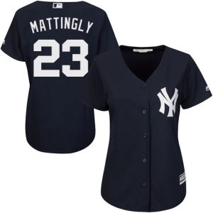 Exceptional Yankees #23 Don Mattingly Navy Blue Alternate Women's Stitched MLB Jersey Limited stock Order now to show your love for your team