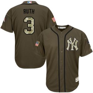 Exceptional Yankees #3 Babe Ruth Green Salute to Service Stitched Youth MLB Jersey Hurry Exclusive offer Place your order immediately for a great jersey