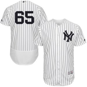 Exceptional Yankees #65 James Paxton White Strip Flexbase Authentic Collection Stitched MLB Jersey