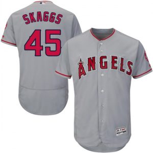 Fantastic Angels of Anaheim #45 Tyler Skaggs Grey Flexbase Authentic Collection Stitched MLB Jersey