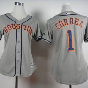Fantastic Astros #1 Carlos Correa Grey Road Women's Stitched MLB Jersey Retailers boost your inventory Order now to meet customer demand