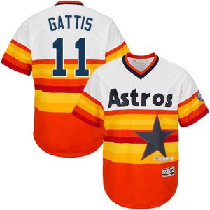 Fantastic Astros #11 Evan Gattis White/Orange Cooperstown Stitched Youth MLB Jersey With high demand Don't miss out Order now to wear your team colors