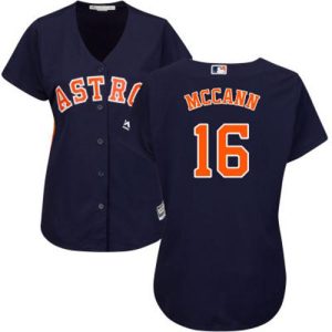 Fantastic Astros #16 Brian McCann Navy Blue Alternate Women's Stitched MLB Jersey Be among the first buyers Order now to enjoy top notch quality