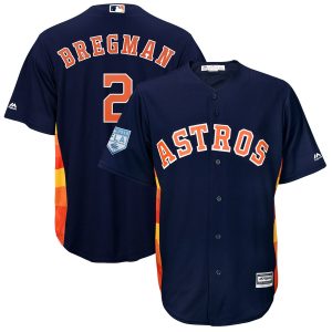 Fantastic Astros #2 Alex Bregman Navy Blue 2019 Spring Training Cool Base Stitched MLB Jersey