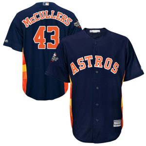 Fantastic Astros #43 Lance McCullers Navy Blue Cool Base 2019 World Series Bound Stitched Youth MLB Jersey Retailers boost your inventory Order now to meet customer demand