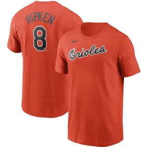 Fantastic Baltimore Orioles #8 Cal Ripken Jr. Nike Cooperstown Collection Name & Number T Shirt Orange Sports fans this is your chance Order soon to be part of the action