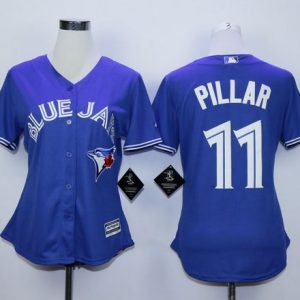 Fantastic Blue Jays #11 Kevin Pillar Blue Alternate Women's Stitched MLB Jersey Retailers boost your inventory Order now to meet customer demand