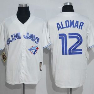 Fantastic Blue Jays #12 Roberto Alomar White Cooperstown Throwback Stitched MLB Jersey