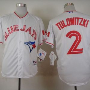 Fantastic Blue Jays #2 Troy Tulowitzki White 2015 Canada Day Stitched MLB Jersey