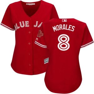 Fantastic Blue Jays #8 Kendrys Morales Red Canada Day Women's Stitched MLB Jersey For a short time available Grab yours quickly to own a team jersey