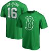 Impressive Boston Red Sox #16 Andrew Benintendi Majestic St. Patrick's Day Stack Player Name & Number T Shirt Kelly Green
