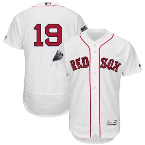 Fantastic Boston Red Sox #19 Jackie Bradley Jr. Majestic 2018 World Series Flex Base Player Jersey White