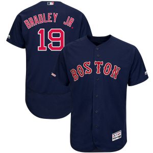 Fantastic Boston Red Sox #19 Jackie Bradley Jr. Majestic Alternate Authentic Collection Flex Base Player Jersey Navy