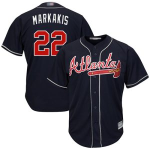 Fantastic Braves #22 Nick Markakis Navy Blue Cool Base Stitched Youth MLB Jersey Be among the first buyers Order now to enjoy top notch quality