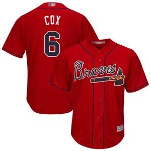Fantastic Braves #6 Bobby Cox Red Cool Base Stitched Youth MLB Jersey Limited stock Order now to show your love for your team