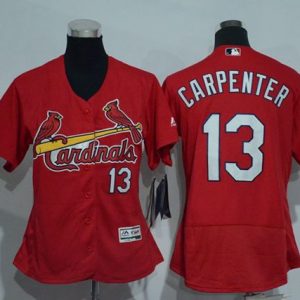 Fantastic Cardinals #13 Matt Carpenter Red Flexbase Authentic Women's Stitched MLB Jersey Retailers boost your inventory Order now to meet customer demand