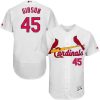 Fantastic Cardinals #45 Bob Gibson White Flexbase Authentic Collection Stitched MLB Jersey