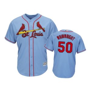 Fantastic Cardinals #50 Adam Wainwright Horizon Blue Alternate 2019 Cool Base Stitched MLB Jersey
