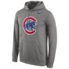 Fantastic Chicago Cubs Nike Logo Performance Pullover Gray MLB Hoodie